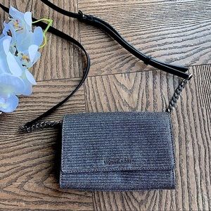 NWT Michael Kors clutch crossbody silver purse